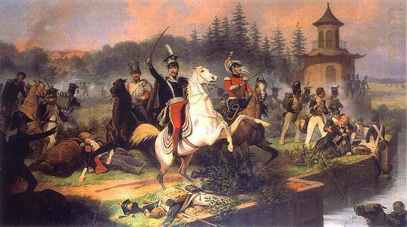 January Suchodolski Death of Prince Jozef Poniatowskiin in the Battle of Leipzig. china oil painting image